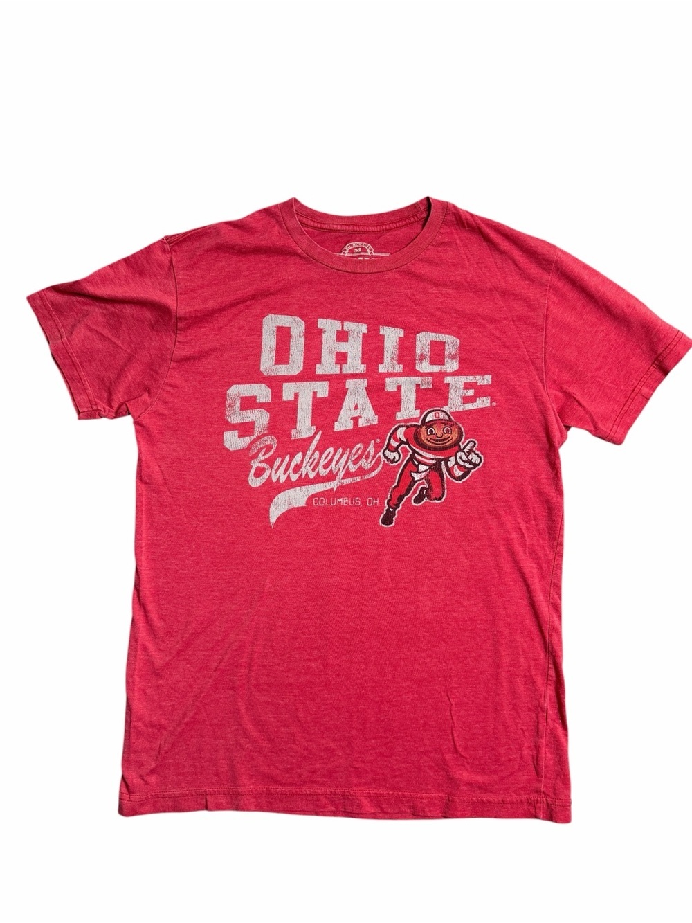 Ohio State Buckeyes Brutus Mascot Graphic T-Shirt Red Men’s Medium - Picture 2 of 5